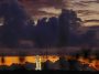 The NASA moon rocket stands ready at sunrise on Pad 39B before the Artemis 1 mission to orbit the moon at the Kennedy Space Center, Monday, Aug. 29, 2022, in Cape Canaveral, Fla. (AP Photo/Brynn Anderson)